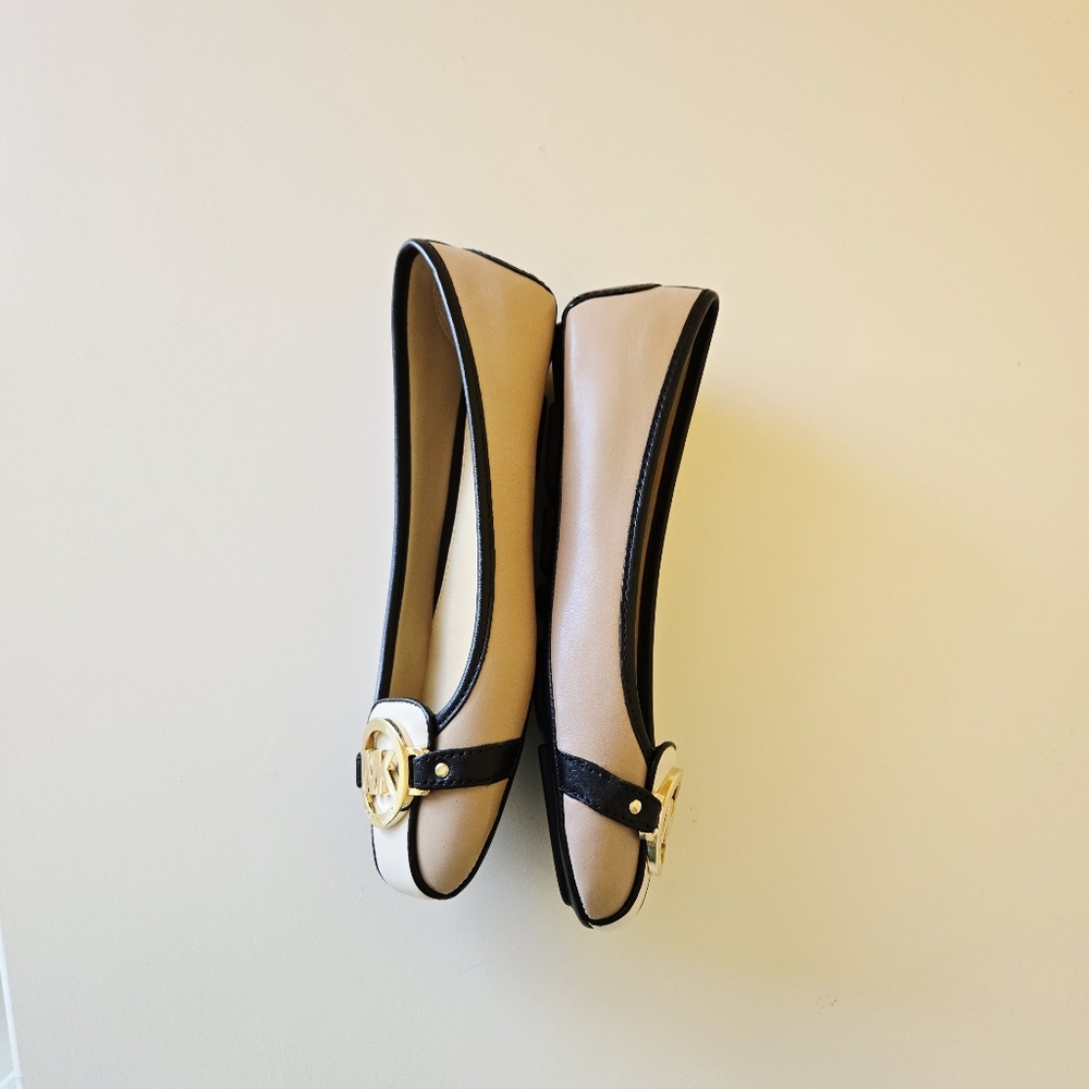 MICHAEL KORS MK Fulton Women's Flat Moccasins Cream White Real Leather Size 8M - Picture 5 of 12